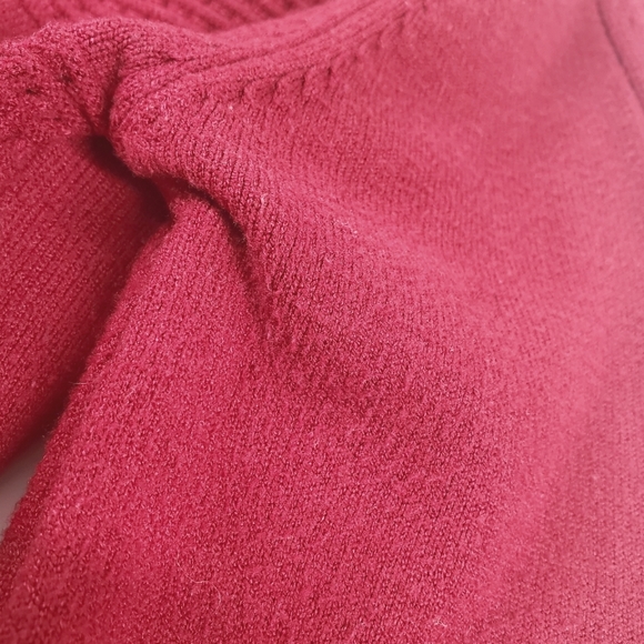 Yuna Burgundy Crew Neck Sweater - Picture 12 of 14